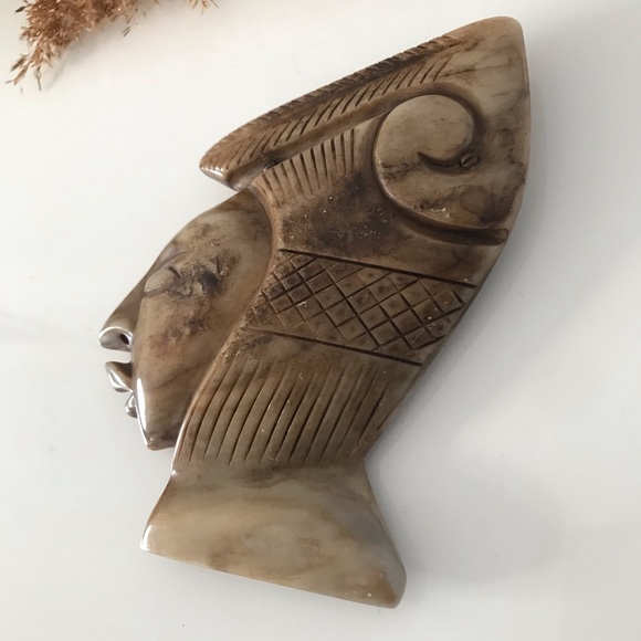 Vintage Stone Wall Art Aztec Style Face - Picture 5 of 8